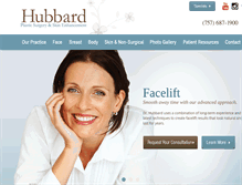 Tablet Screenshot of hubbardplasticsurgery.com